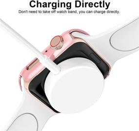 img 2 attached to Чехол AVIDDA в комплекте с закаленным стеклом для экрана для Apple Watch 38 мм серии 3/2/1: Полное покрытие ультратонкой оболочкой - Улучшенная защита для iWatch 38 мм!