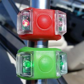 img 2 attached to 🚤 Enhance Safety with Bright Eyes Green & Red Marine LED Boating Lights: Portable, Water-resistant Bow or Stern Lights