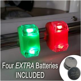 img 3 attached to 🚤 Enhance Safety with Bright Eyes Green & Red Marine LED Boating Lights: Portable, Water-resistant Bow or Stern Lights