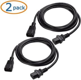 img 3 attached to 🔌 Cable Matters 2-Pack Computer to PDU Power Extension Cord, 6ft Power Extension Cable (IEC C14 to IEC C13 PDU Power Cord)