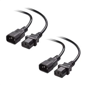 img 4 attached to 🔌 Cable Matters 2-Pack Computer to PDU Power Extension Cord, 6ft Power Extension Cable (IEC C14 to IEC C13 PDU Power Cord)