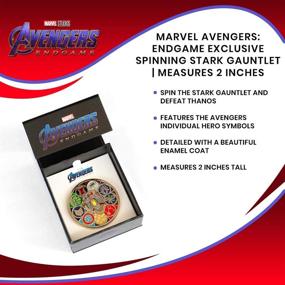img 1 attached to 🦾 Marvel Avengers: Endgame Exclusive Spinning Stark Gauntlet - A Must-Have Collectible with Avengers Stark Infinity Gauntlet Pin Included!