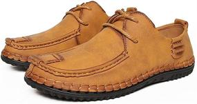 img 3 attached to Men's Awanxy Adjustable Moccasin Comfort Loafers - Ultimate Comfort Shoes