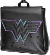 comics wonder iridescent leather shoulder logo