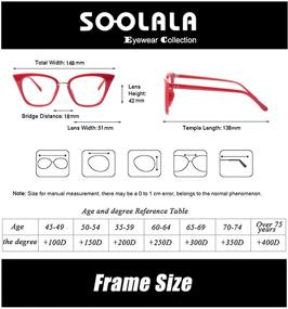 img 3 attached to 😎 Stylish Oversized Cat Eye Reading Glasses for Women - SOOLALA Readers with Exceptional Quality