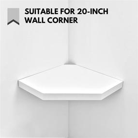 img 1 attached to 📺 WELLAND Large Corner Wall Mount Shelf for DVD Players/Cable Boxes/Games Consoles/TV Accessories, White - Phoenix Design