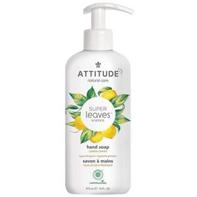 img 4 attached to 🍋 Hypoallergenic Hand Soap - ATTITUDE Super Leaves with Lemon Leaves Extract, 16 fl oz