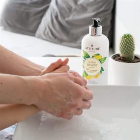 img 2 attached to 🍋 Hypoallergenic Hand Soap - ATTITUDE Super Leaves with Lemon Leaves Extract, 16 fl oz