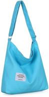 covelin women's retro canvas shoulder bag: stylish large size hobo crossbody handbag for casual tote logo