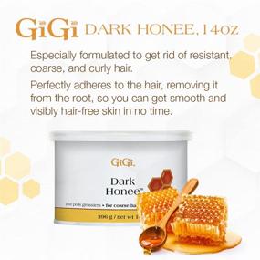 img 3 attached to GiGi Dark Honee Hair Removal Soft Wax - Effective Solution for Thick to Coarse Hairs, Ideal for Normal to Dry Skin - Suitable for Both Men and Women - 14 oz.
