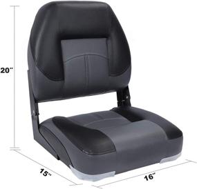img 2 attached to 🚤 NORTHCAPTAIN T1 Deluxe Low Back Folding Boat Seat with Stainless Steel Screws – Enhanced SEO