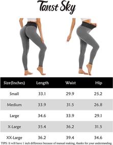 img 2 attached to 🏋️ Tanst Sky High Waisted Yoga Pants: Tummy Control Leggings for Women's Workout & Running