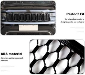 img 1 attached to 🔴 RT-TCZ 7PCS Front Grill Mesh Inserts for Jeep Grand Cherokee 2017-2021 (Black) - Not Compatible with SRT, Trackhawk & 2021 Grand Cherokee L