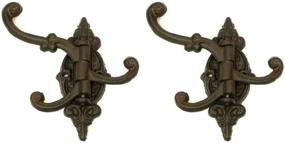 img 1 attached to 🔁 Enhanced Mobility and Versatility: Cast Iron Swivel Bracket Hooks