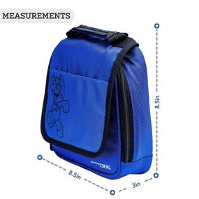 img 1 attached to Officially Licensed Nintendo Carrying Case - Traveling Carry Case with Hard Zipper, Shoulder Strap, and Handle - Compatible with Nintendo Switch, 2DS, 3DS, 3DS XL, DS, DS XL, DS Lite - Blue