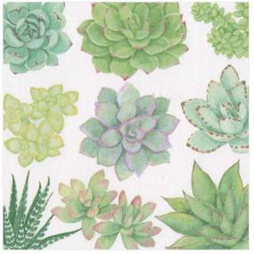 img 1 attached to Caspari Succulents Paper Luncheon Napkins