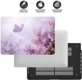 img 1 attached to 🌸 OneGET MacBook Pro 13 Inch Case 2016-2019 Release A2159 A1989 A1706 A1708, Flower Pattern Hard Shell Case with Keyboard Cover & Screen Protector (F18)