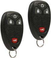 🔑 high-quality, set of 2 car key fob keyless entry remotes for chevy hhr uplander/buick terraza/pontiac montana/saturn relay (15114374) logo