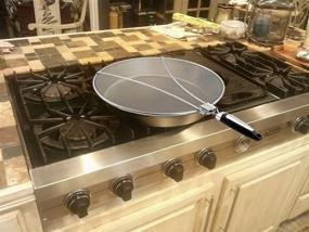 img 1 attached to 🍳 TedGem Stainless Steel Splatter Screen Guard - Silicone Foldable Handle Fits Most Pots & Pans - Practical Kitchen Frying Pan Oil-Proof Lid