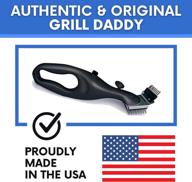 🔥 grill daddy bristles gb91062s barbeque grill steam brush - stainless steel bristles, 15-inch length, black logo