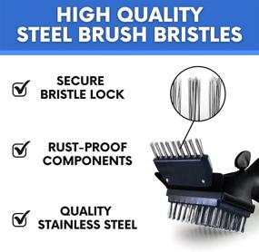 img 2 attached to 🔥 Grill Daddy Bristles GB91062S Barbeque Grill Steam Brush - Stainless Steel Bristles, 15-Inch Length, Black