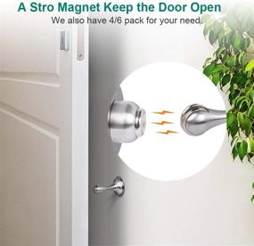 img 3 attached to 🚪 Convenient 2 Pack Magnetic Door Stopper with Stainless Steel Catch - No Drilling Required!