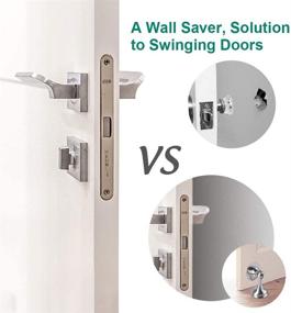 img 2 attached to 🚪 Convenient 2 Pack Magnetic Door Stopper with Stainless Steel Catch - No Drilling Required!