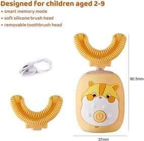 img 1 attached to 🐇 Rabbit Kids’ Electric Toothbrush- U-Shape, 3 Modes, Ipx7 Waterproof, Ages 2-9