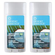 desert essence tropical breeze deodorant - 2.5 oz - pack of 2 - long lasting protection - refreshing tropical scent - tea tree oil - propylene glycol & aluminum free - neutralize body odor - antiseptic - enhance seo logo