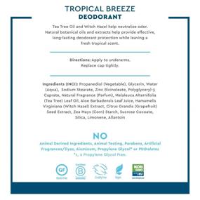 img 3 attached to Дезодорант Desert Essence Tropical Breeze - 2.5 унции - Набор из 2 шт. - Долговременная защита - Освежающий тропический аромат - Масло чайного дерева - Без пропиленгликоля и алюминия - Нейтрализует запах тела - Антисептик - Улучшает SEO.