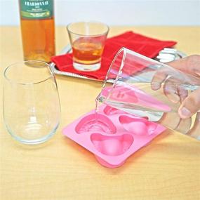 img 1 attached to 😄 FON-10014 Smile Teeth Denture Shaped ICE Tray Mold: Perfect Gag or White Elephant Gift for Dentists or Seniors! Make 4 Cubes! One Size! (Pink)