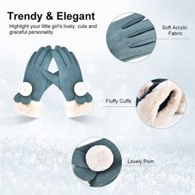 img 2 attached to Детские зимние теплые флисовые перчатки
