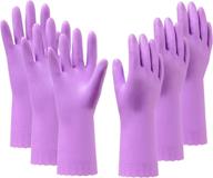 🧤 linda's day kitchen cleaning gloves with cotton lining - latex-free, reusable dishwashing gloves (3 pairs) logo
