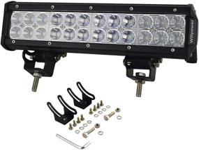 img 4 attached to 🚗 12 inch 72W Spot Flood Combo LED Work Light Bar for Truck Car ATV SUV 4X4 Jeep Truck Driving Lamp (72W, Combo) by Willpower