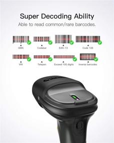 img 3 attached to 📲 Inateck Super Wireless Barcode Scanner - Enhanced Range 1000.ft, Wireless Adapter & Built-in Bluetooth, Extended Working Time of Approx. 30 Days, Vibrating Function, Pro 7