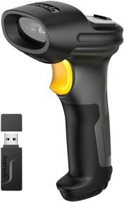 img 4 attached to 📲 Inateck Super Wireless Barcode Scanner - Enhanced Range 1000.ft, Wireless Adapter & Built-in Bluetooth, Extended Working Time of Approx. 30 Days, Vibrating Function, Pro 7