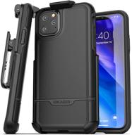 📱 encased iphone 11 pro max belt clip holster case (2019 rebel armor) - ultimate heavy-duty protection and convenience in black logo