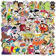 retro 90s cartoon stickers: cool anime style, waterproof vinyl decals for laptop, water bottles, skateboard, phone, bicycle & more - 50pcs set, cute luggage, guitar decal, graffiti patches - perfect for decoration & gifts logo