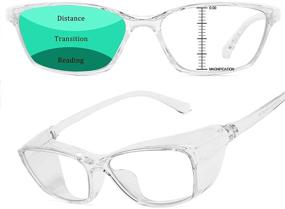 img 4 attached to 👓 Advanced Anti-Fog Multifocal Reading Safety Glasses for Men and Women – Clear Goggles for Computer Reading (1.0 Strength)