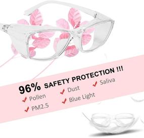 img 3 attached to 👓 Advanced Anti-Fog Multifocal Reading Safety Glasses for Men and Women – Clear Goggles for Computer Reading (1.0 Strength)