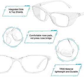 img 1 attached to 👓 Advanced Anti-Fog Multifocal Reading Safety Glasses for Men and Women – Clear Goggles for Computer Reading (1.0 Strength)