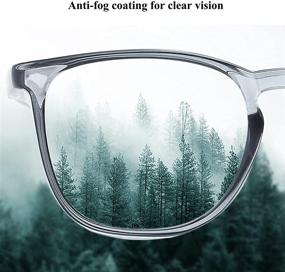 img 2 attached to 👓 Advanced Anti-Fog Multifocal Reading Safety Glasses for Men and Women – Clear Goggles for Computer Reading (1.0 Strength)