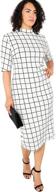 👗 floerns women's gingham bodycon business clothing and dresses logo