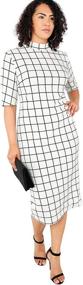 img 4 attached to 👗 Floerns Women's Gingham Bodycon Business Clothing and Dresses