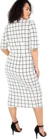 img 3 attached to 👗 Floerns Women's Gingham Bodycon Business Clothing and Dresses