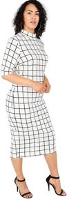 img 2 attached to 👗 Floerns Women's Gingham Bodycon Business Clothing and Dresses