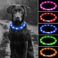 🐶 higo usb rechargeable led dog collar: lightweight silicone safety necklace for small to large dogs logo