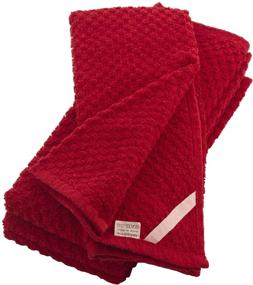 img 2 attached to 🎅 Terry Cotton Kitchen Towels, Set of 8 - 400 GSM Absorbent Dish Towels, Soft & Christmas-Ready. Ideal Size: 25x15 Inches, Vibrant Red Color.