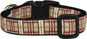 img 1 attached to 🐶 UPC-C-L Up Country Plaid Dog Collar - 1 Inch Width, Size Large