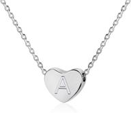 💌 wigerlon initial letter heart necklace: stainless steel 925 silver plated for women and girls - enhanced seo logo